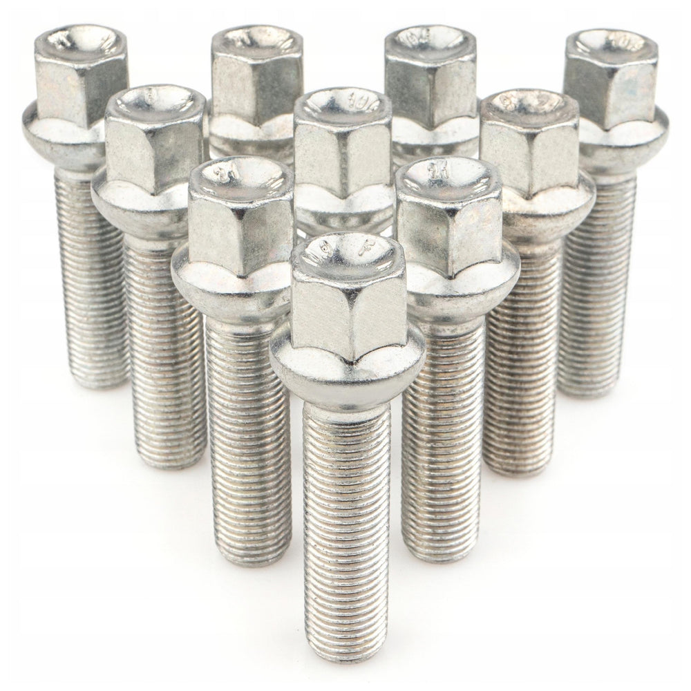 GETMANN - 10 × DŁUGIE ŚRUBY - M14x1.5x33mm Kula R14 Klucz 17
