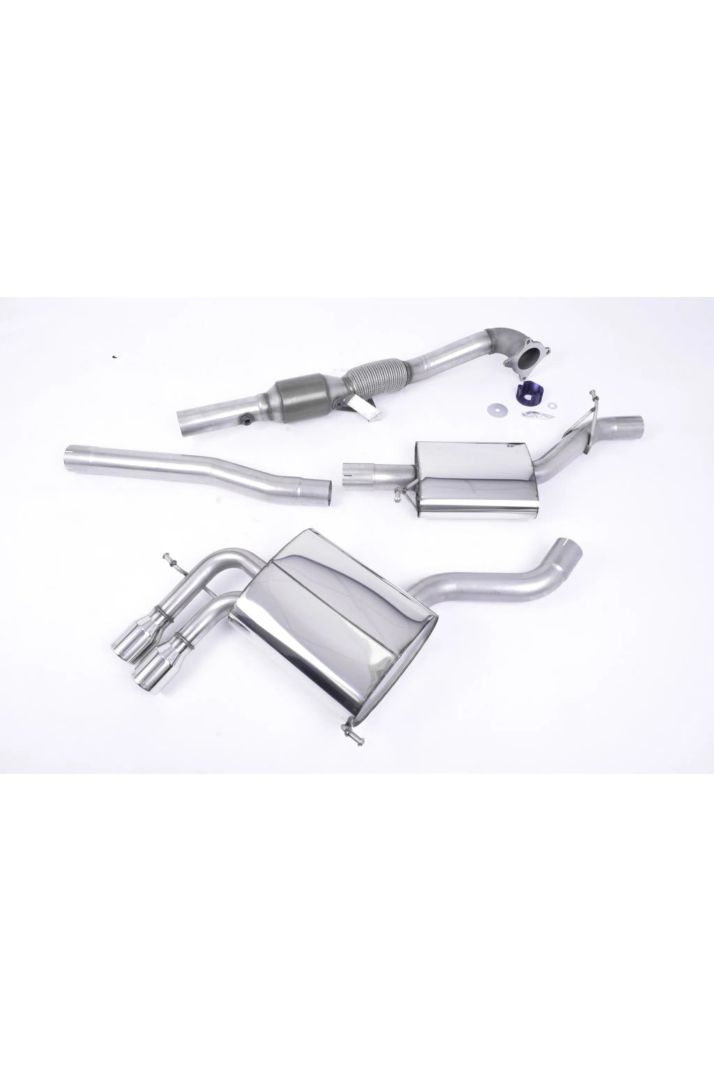 Milltek - Kompletny układ wydechowy Turbo‑Back z katalizatorem sportowym – SSXAU044 - A3 - 2.0 T