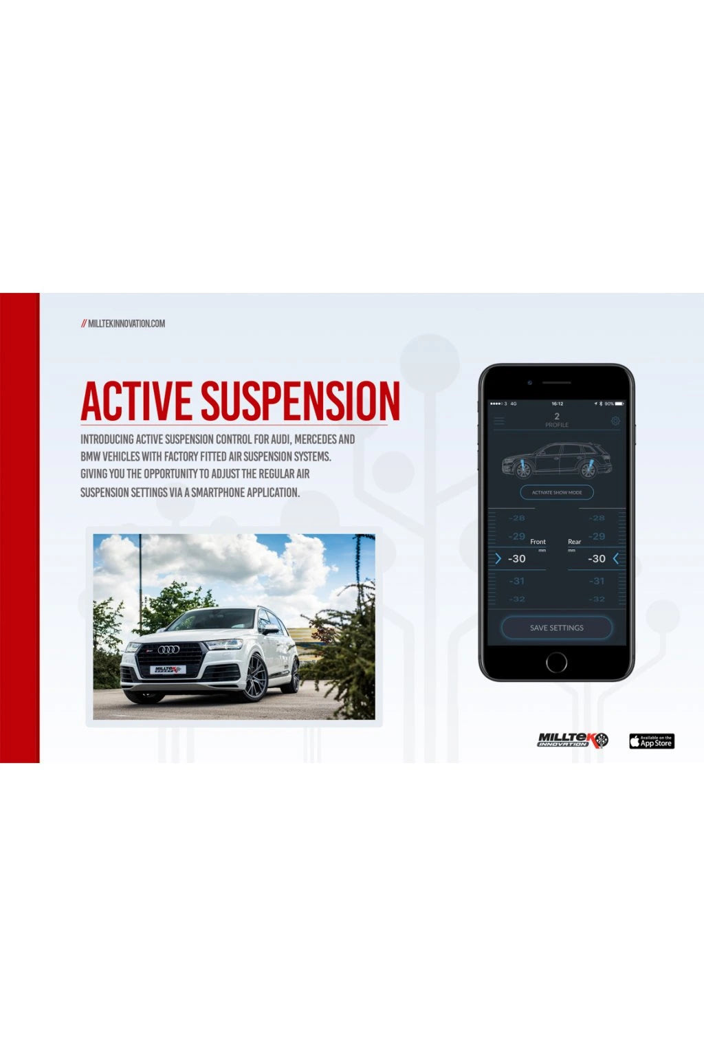 Milltek - Moduł regulacji zawieszenia - Active Suspension Control (ASC) - Q7 - 3.0 - TDI