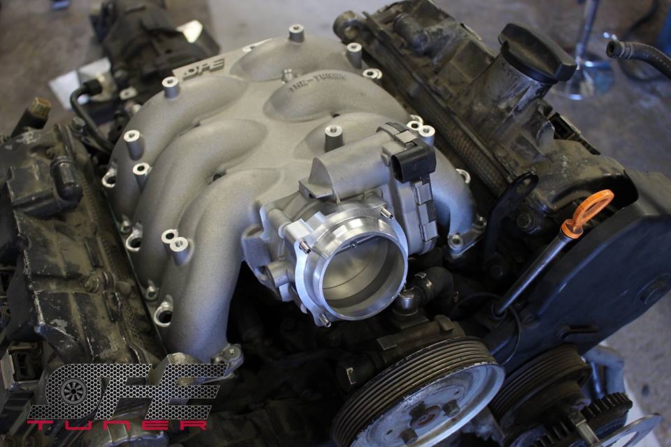 THE Tuner - Aluminiowy kołnierz przepustnicy - 82mm - RS4 - S4 - B5