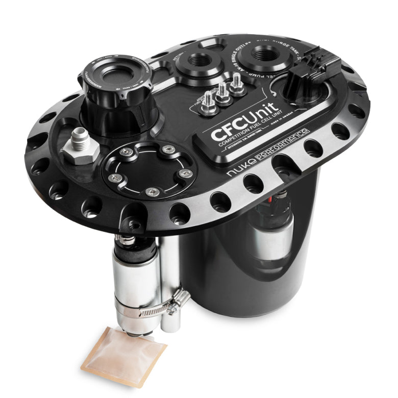 Nuke Performance - CFC Unit for brushless fuel pumps - Competition Fuel Cell Unit, with integrated fuel surge tank
