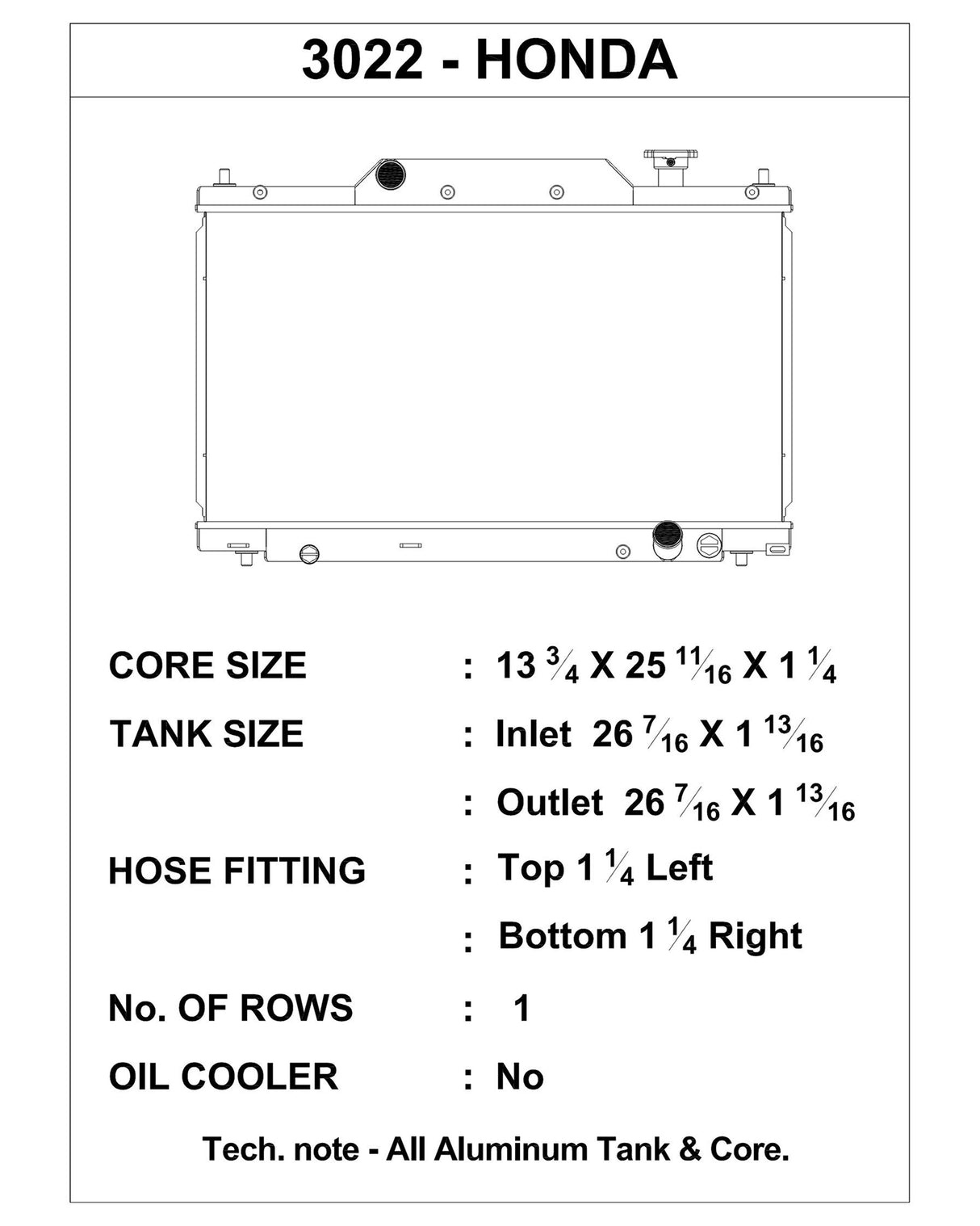 CSF RADIATORS - High-Performance All-Aluminum Radiator - HONDA CIVIC Si 03-05