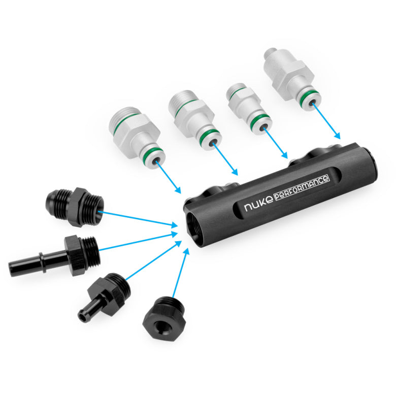 Nuke Performance - Fuel Log 4-port collector, AN-8 ORB
