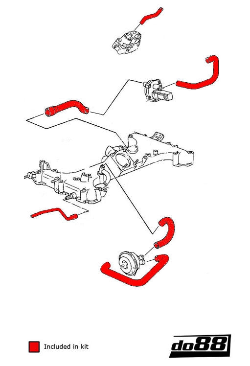 do88 - Układ dolotowy - PORSCHE 911 Turbo (964) K Jetronic hoses