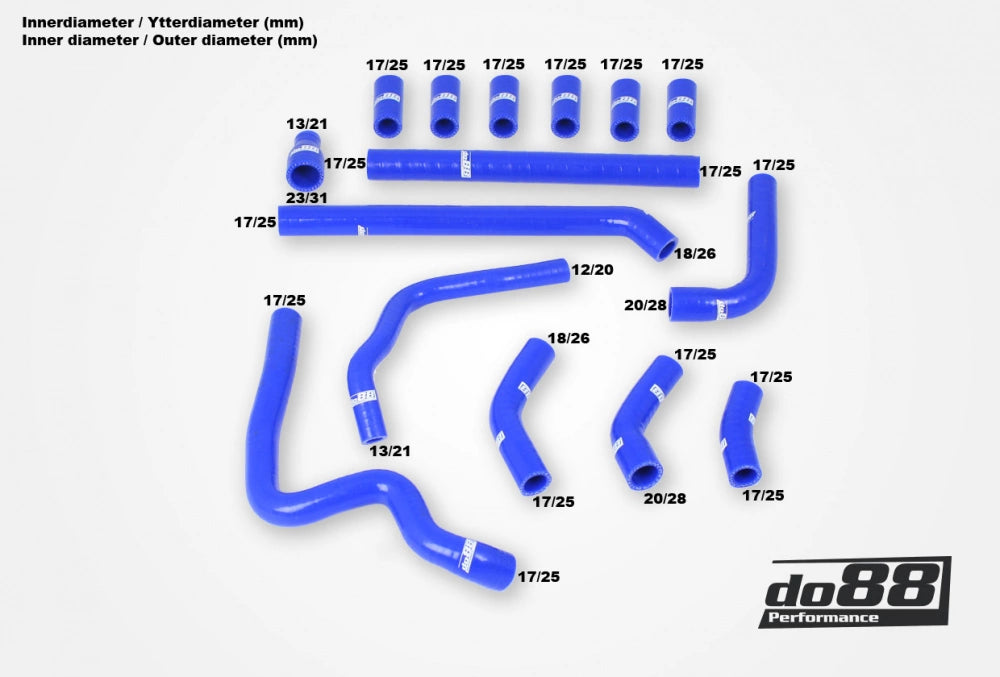 do88  - Układ dolotowy - AUDI RS6 C5 2002-2004 Crankcase vent hoses Blue