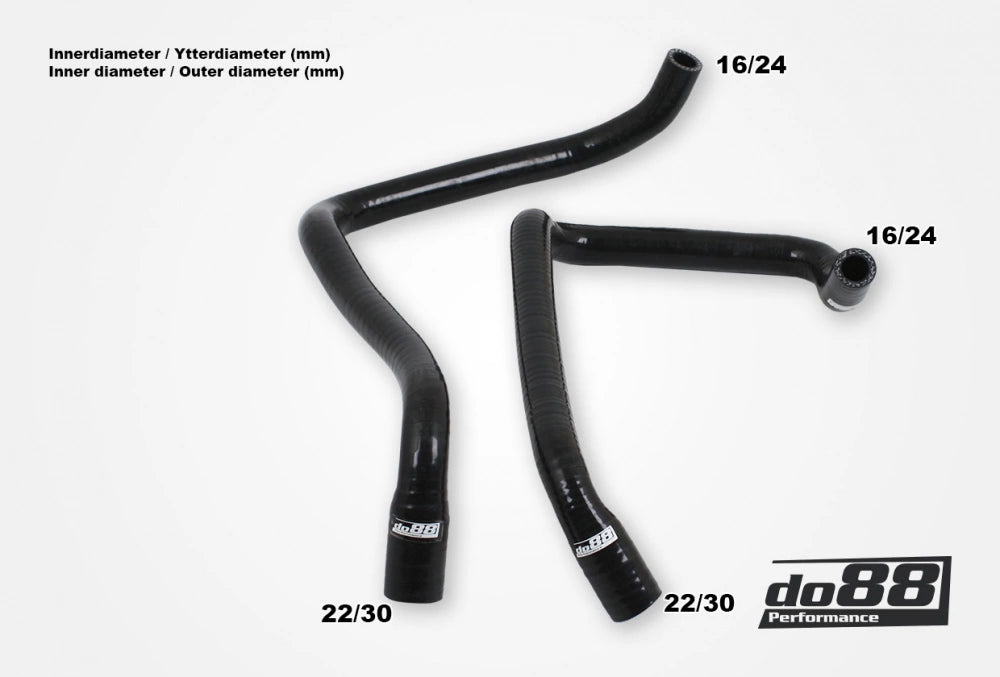 do88 - Przewody nagrzewnicy - VOLVO 740 760 780 940 960 D24 Heater hoses Black