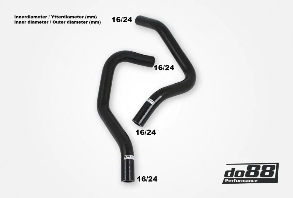 do88 - Przewody nagrzewnicy - VOLVO 740 760 780 940 960 4-cyl Petrol Heater hoses Black