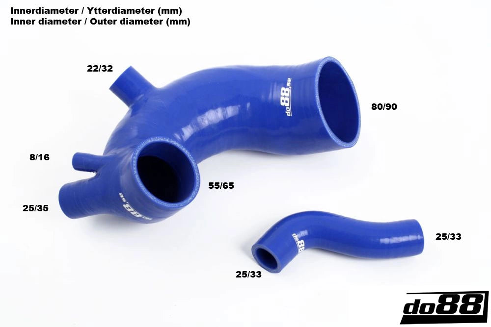 do88 - Układ dolotowy - AUDI MK1 S2 3B 1990-1992 Turbo Inlet hose Blue