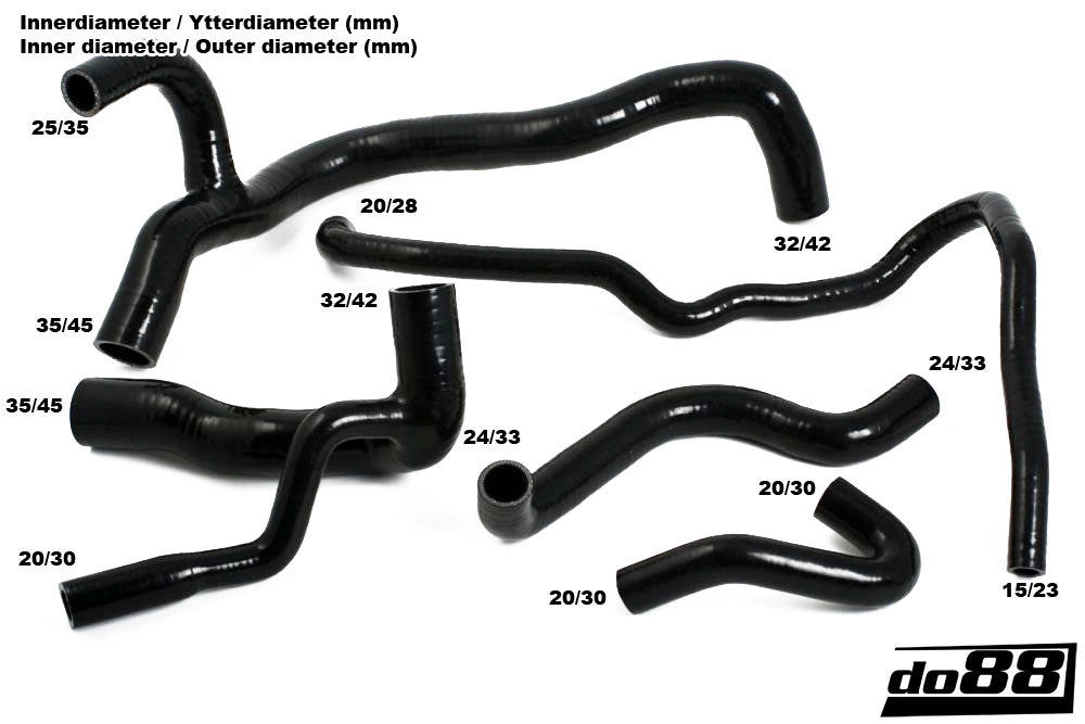 do88 - Układ dolotowy - AUDI MK1 Quattro 20v Radiator hoses Black
