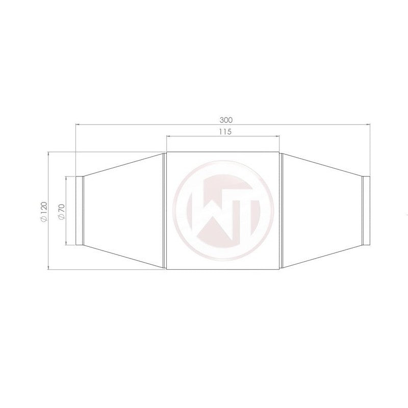 WAGNER TUNING - SPORTKATALYSATOR - 100CPSI EU6 Ø120mm x 300mm