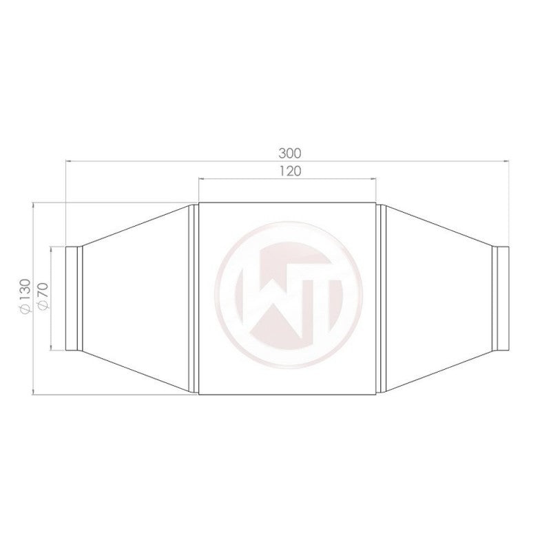 WAGNER TUNING - KATALIZATOR SPORTOWY - 200CPSI EU6 Ø130mm x 300mm