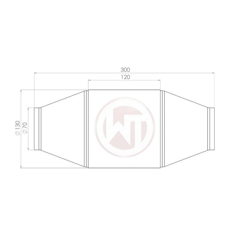 WAGNER TUNING - KATALIZATOR SPORTOWY - 300CPSI EU6 Ø130mm x 300mm