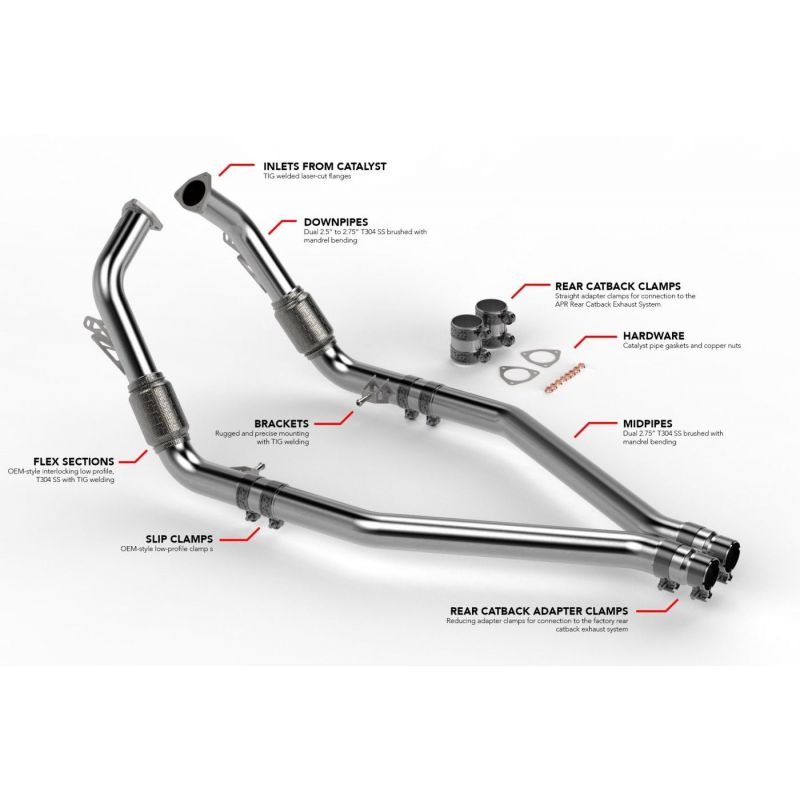 APR - Sekcja środkowa wydechu - Audi SQ5 FY 3.0T V6