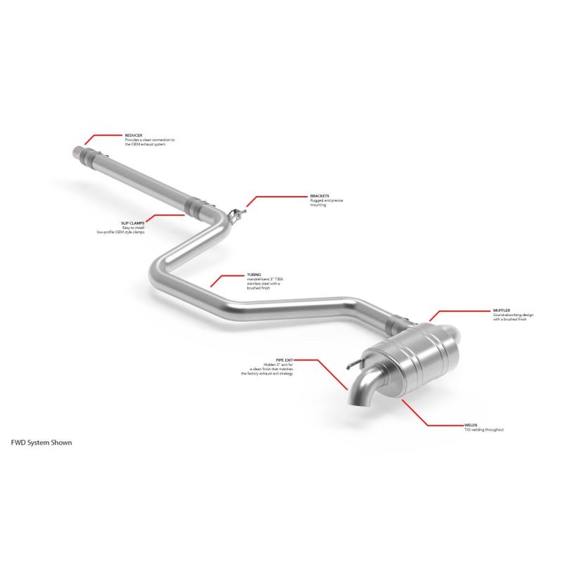 APR - Układ wydechowy Cat-Back - VW Tiguan FWD Mk2
