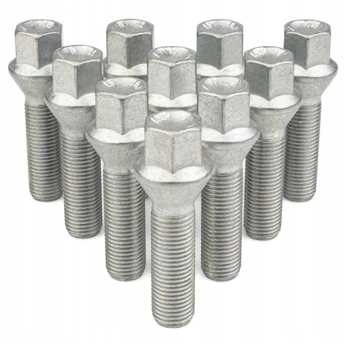 GETMANN - 10 × DŁUGIE ŚRUBY - M14x1.5x43mm Stożek Klucz 17