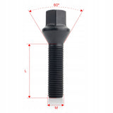 GETMANN - 10 x DŁUGIE ŚRUBY - M12x1.5x33mm Stożek Klucz 17