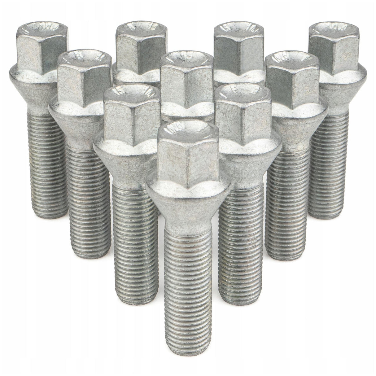 GETMANN - 10 x DŁUGIE ŚRUBY - M14x1.5x33mm Stożek Klucz 17