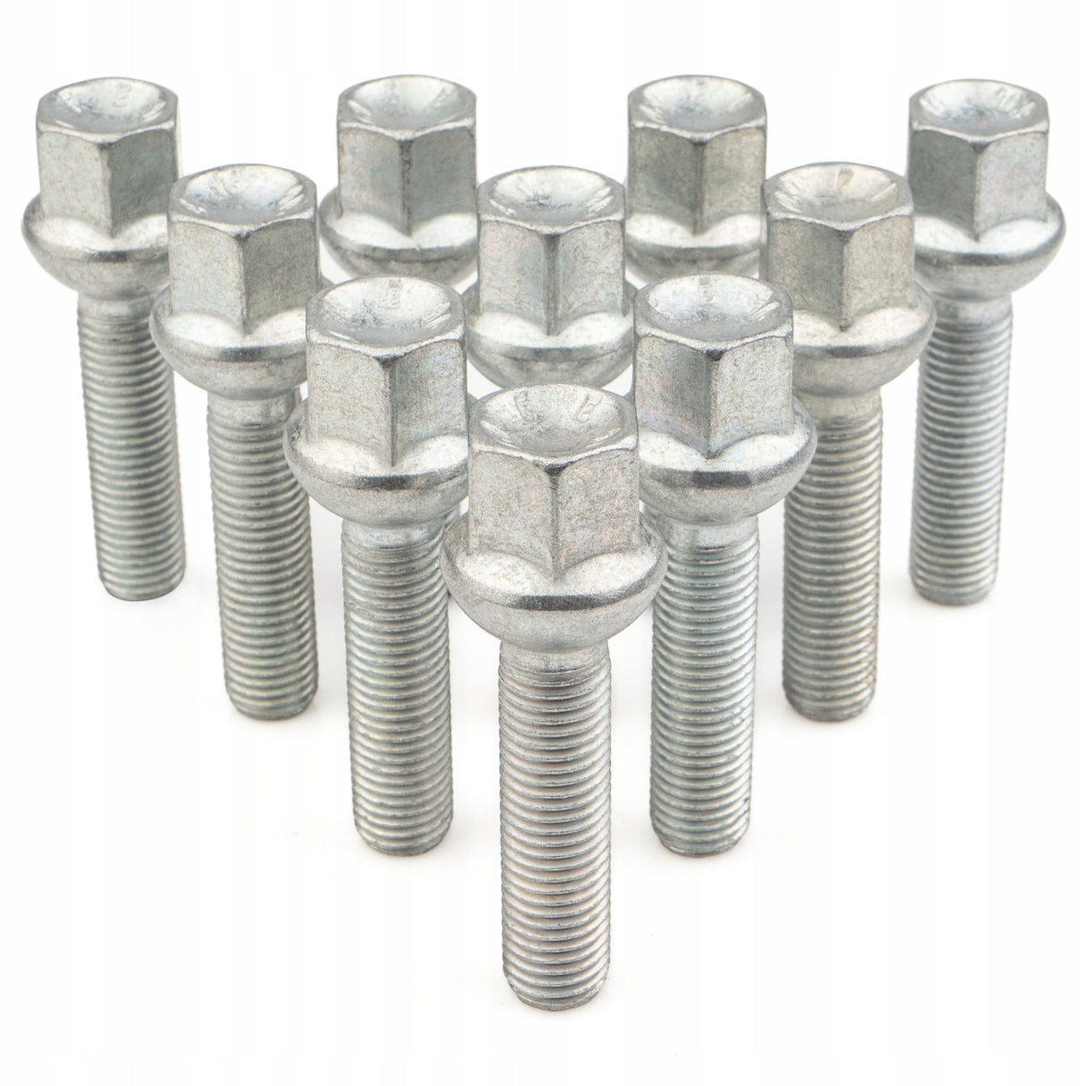 GETMANN - 10 x DŁUGIE ŚRUBY - M12x1.5x55mm Kula R12 Klucz 17