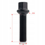 GETMANN - 10 x DŁUGIE ŚRUBY - M14x1.5x60mm Kula R14 Klucz 17