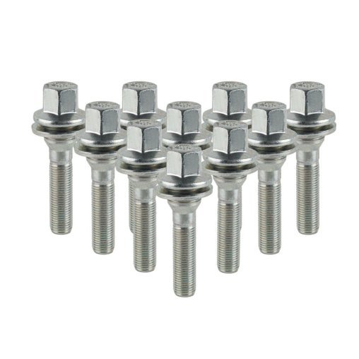 GETMANN - 10 x DŁUGIE ŚRUBY - M12x1.25x51mm Płaska Podkładka Klucz 17