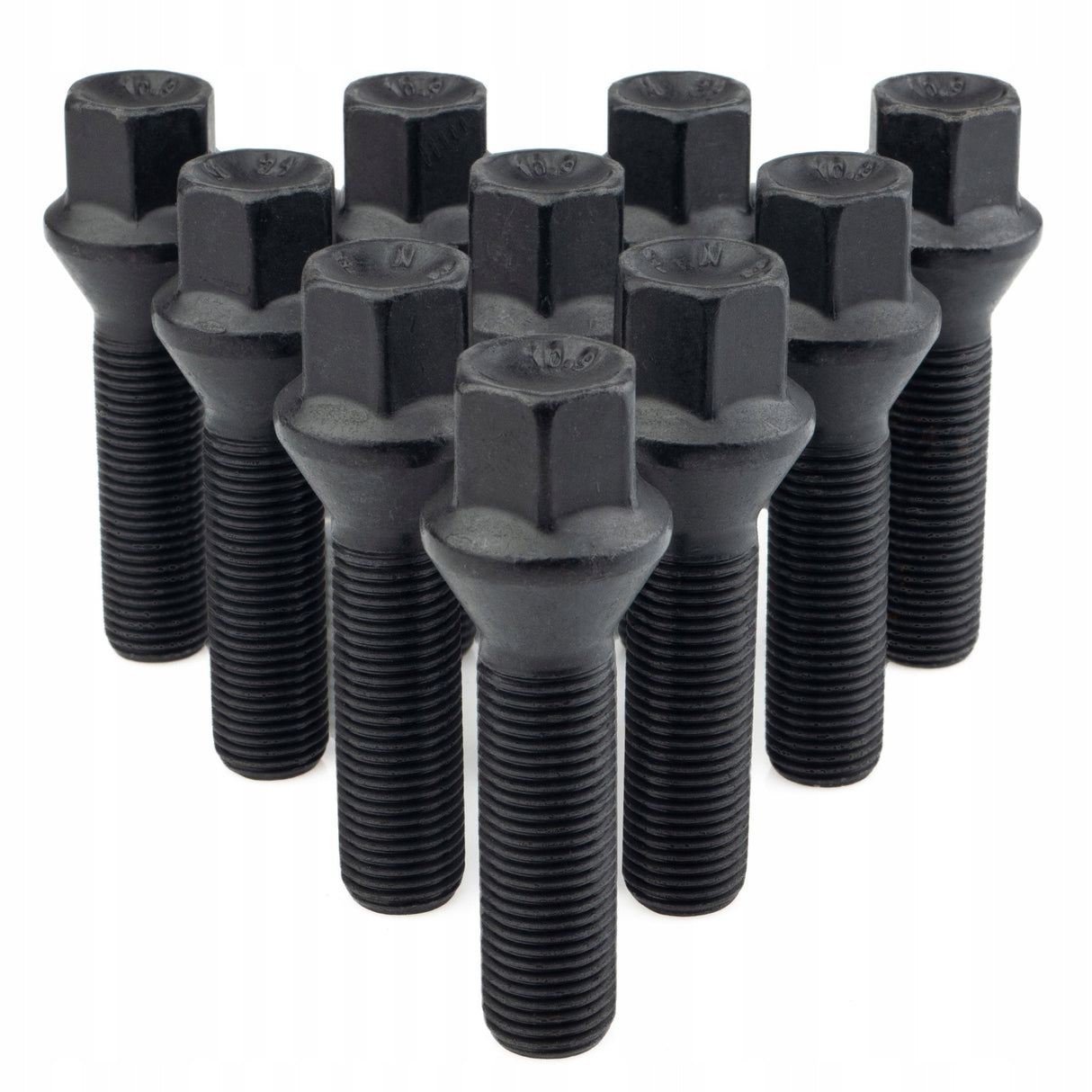 GETMANN - 10 x DŁUGIE ŚRUBY - M14x1.50x43mm Stożek Klucz 17
