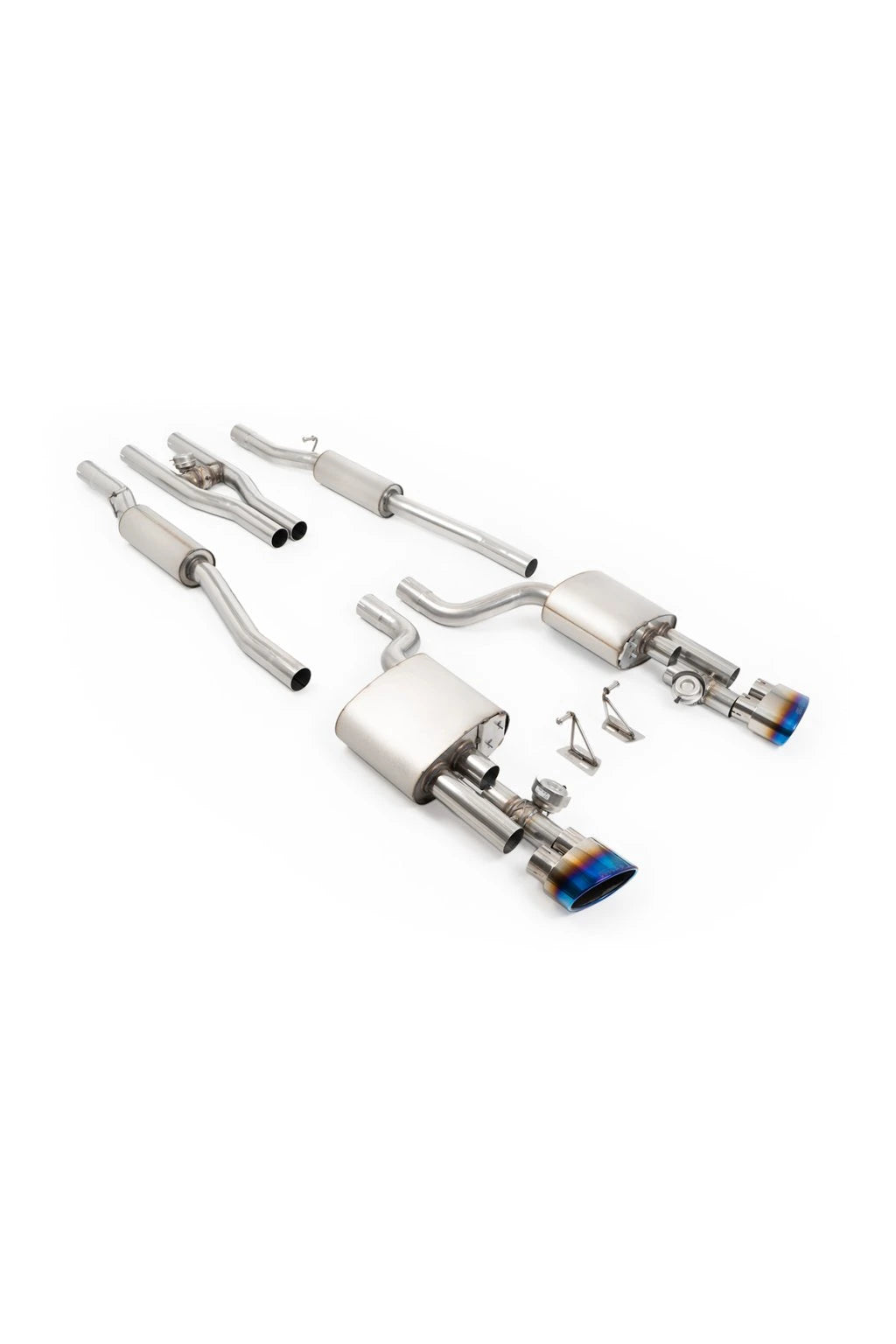 Milltek - Sportowy - Rezonowany Cat‑Back V2 z Active H‑Pipe - RS4 - B7 - V8 - SSXAU1127