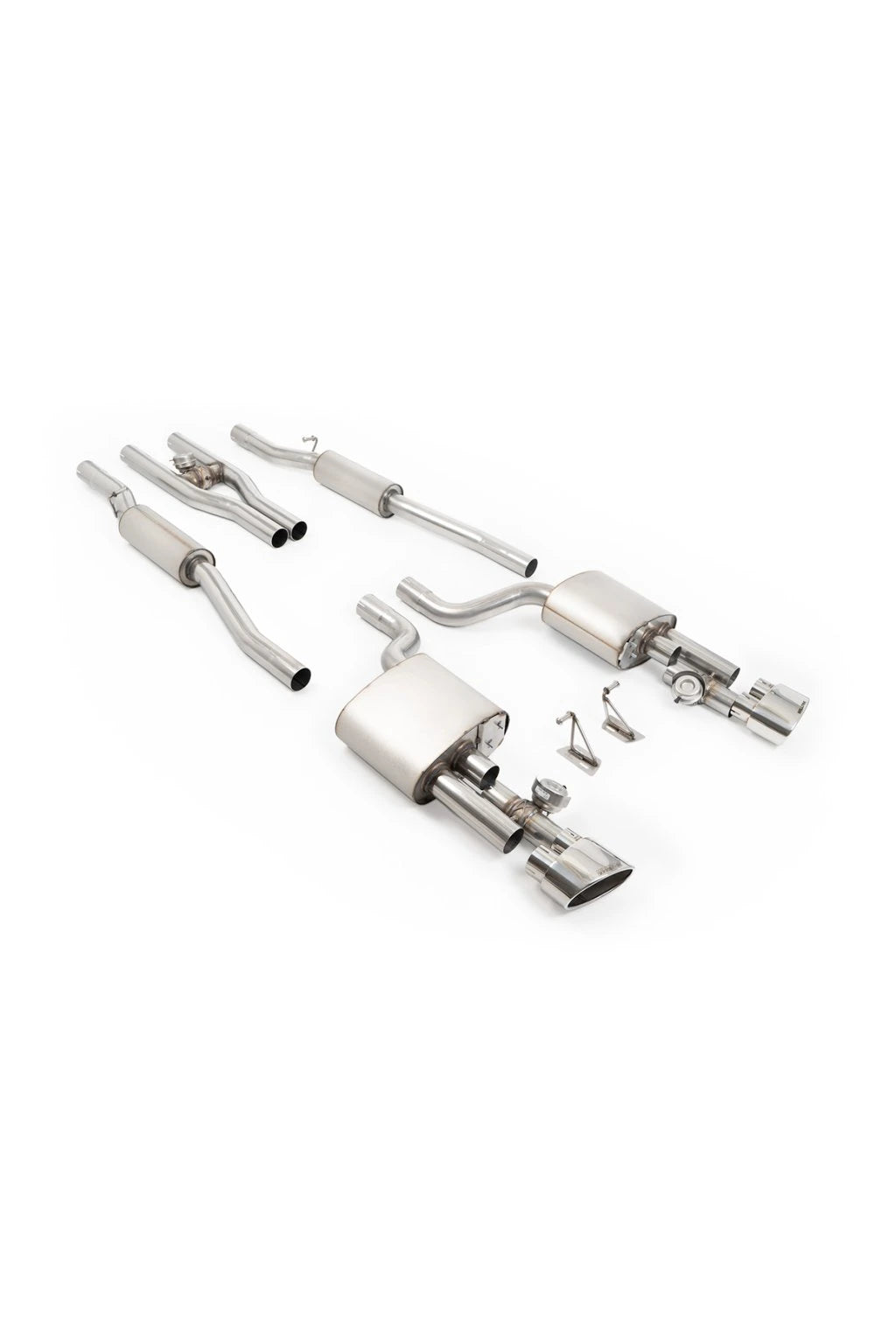 Milltek - Sportowy - Rezonowany Cat‑Back V2 z Active H‑Pipe - RS4 - B7 - V8 - SSXAU1127