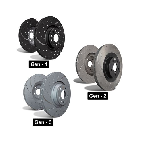 EBC Brakes - Focus RS - 2.3 T - GD2031 - Tarcze hamulcowe sportowe nacinane i nawiercane seria GD (Para) - Tył