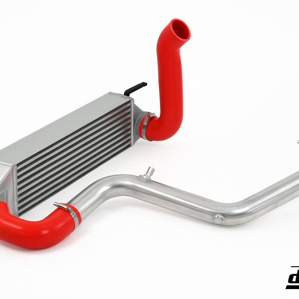 do88 - INTERCOOLER - BIGPACK - VOLVO C30 S40 V50 C70 Turbo 04-13, Red hoses
