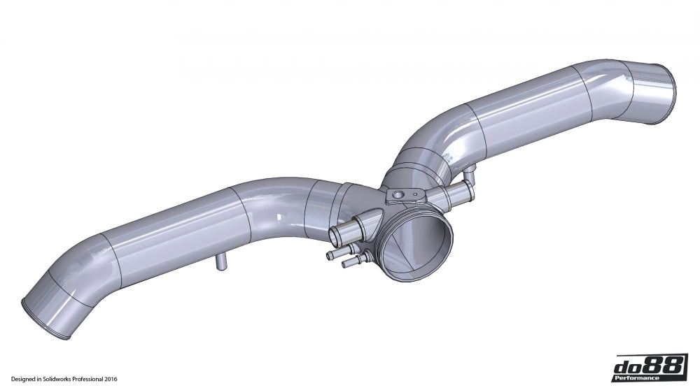 do88 - Układ dolotowy - PORSCHE 911 Turbo (997.2) 2010- Y-Pipe, Black for OEM IC