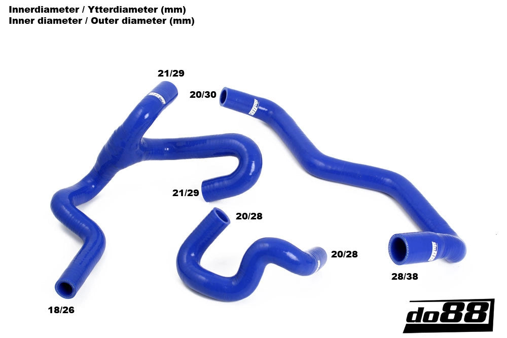 do88 - Przewody nagrzewnicy - SAAB 9-5 98-10 Heater hoses for cars with water valve