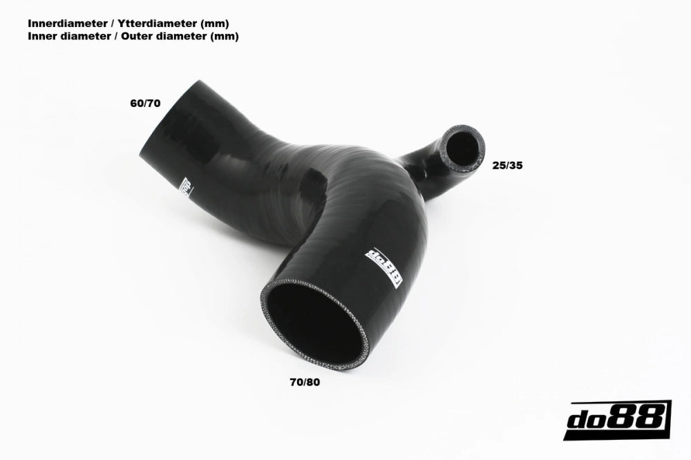 do88 - Układ dolotowy - VOLVO 740 760 780 Turbo 1983-1989 Inlet hose Black