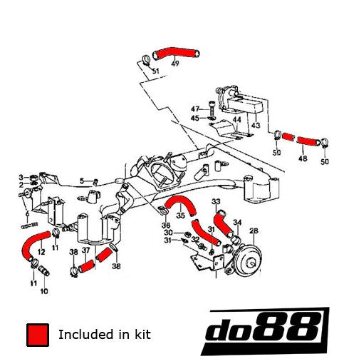 do88 - Układ dolotowy - PORSCHE 911 Turbo (930) K Jetronic hoses