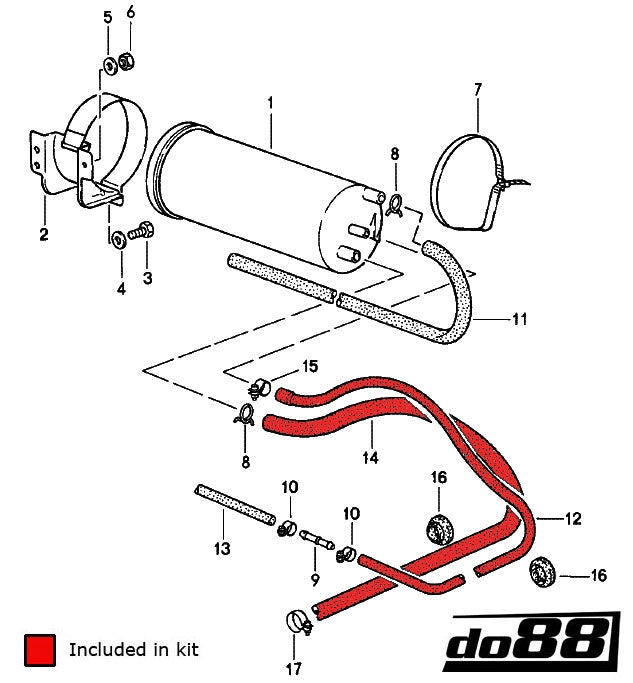 do88 - Węże do pochłaniacza par - PORSCHE 911 Turbo (930) Carbon canister hoses
