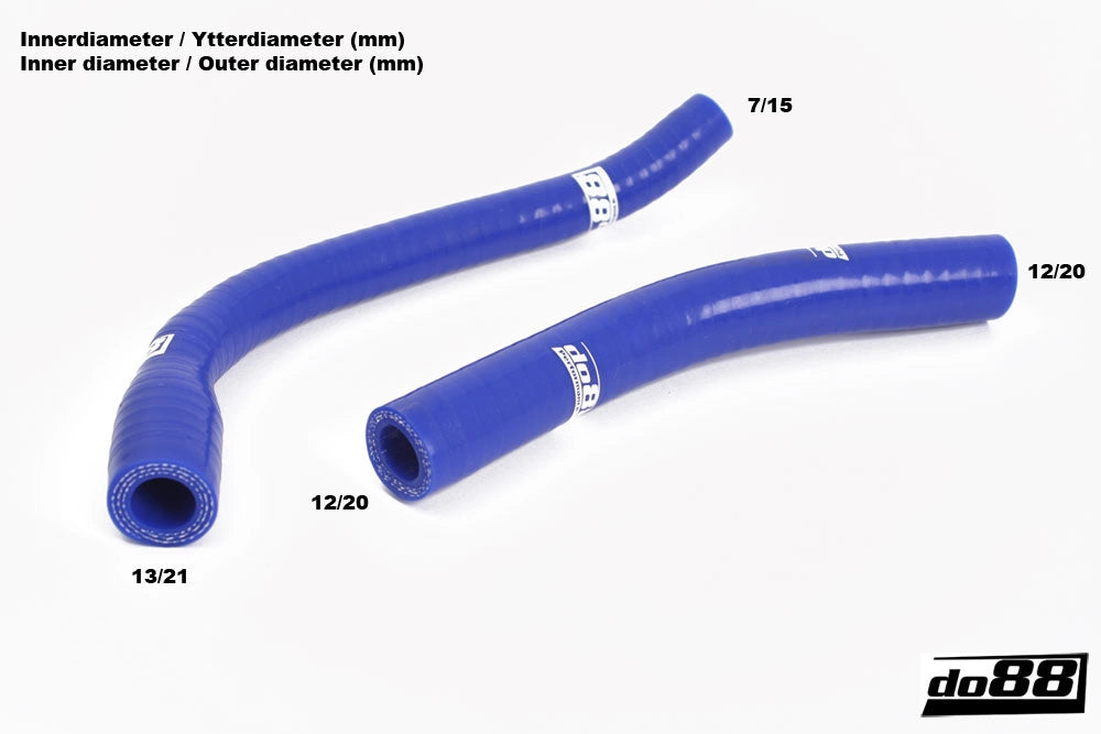 do88 - Węże podgrzewania przepustnicy - SAAB 900 Turbo 1986-1993 Throttle body preheating hoses Blue