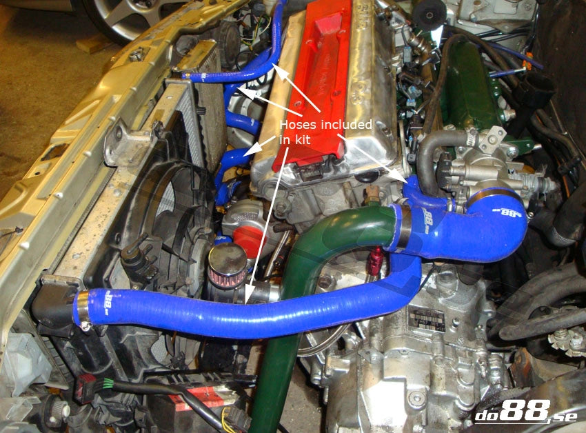do88 - Przewody płynu chłodzącego - SAAB 9000 Turbo 94-98 Coolant hoses Red
