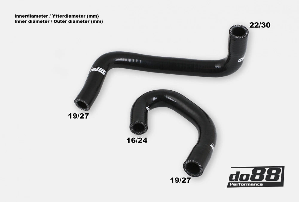 do88 - Przewody zaworu biegu jałowego - VOLVO 240 740 760 780 84-89 Idle valve hoses Black