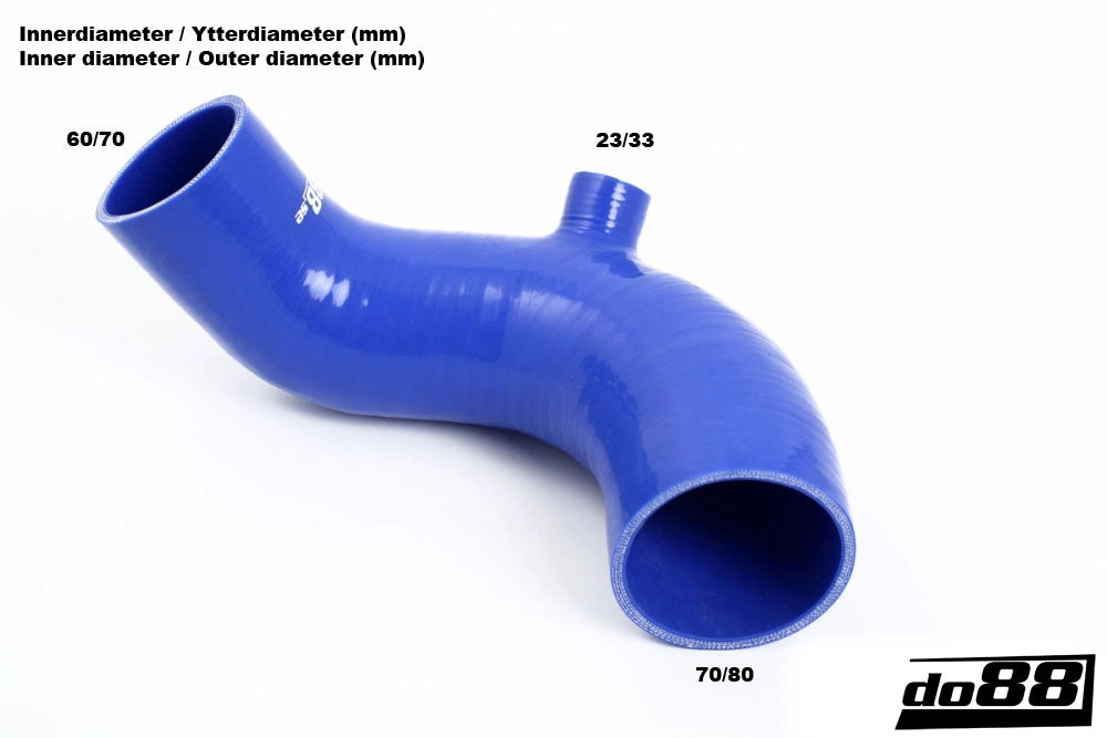 do88 - Układ dolotowy - VOLVO 740 940 Turbo 90-98 Inlet hose Blue