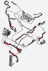 do88  - Przewody płynu chłodzącego - VW GOLF, AUDI A3 2.0 TSI/TFSI Radiator hoses Blue