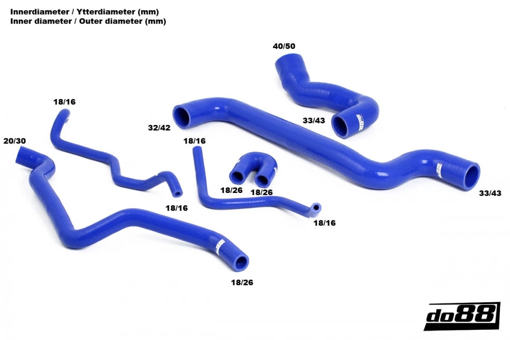 do88 - Przewody płynu chłodzącego - SAAB 9-5 98-01 Coolant hoses Blue