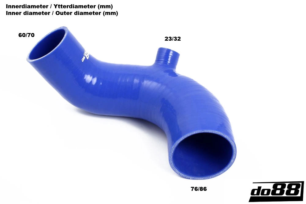do88 - Układ dolotowy - VOLVO 740 940 Turbo 90-98 3" Inlet hose Blue