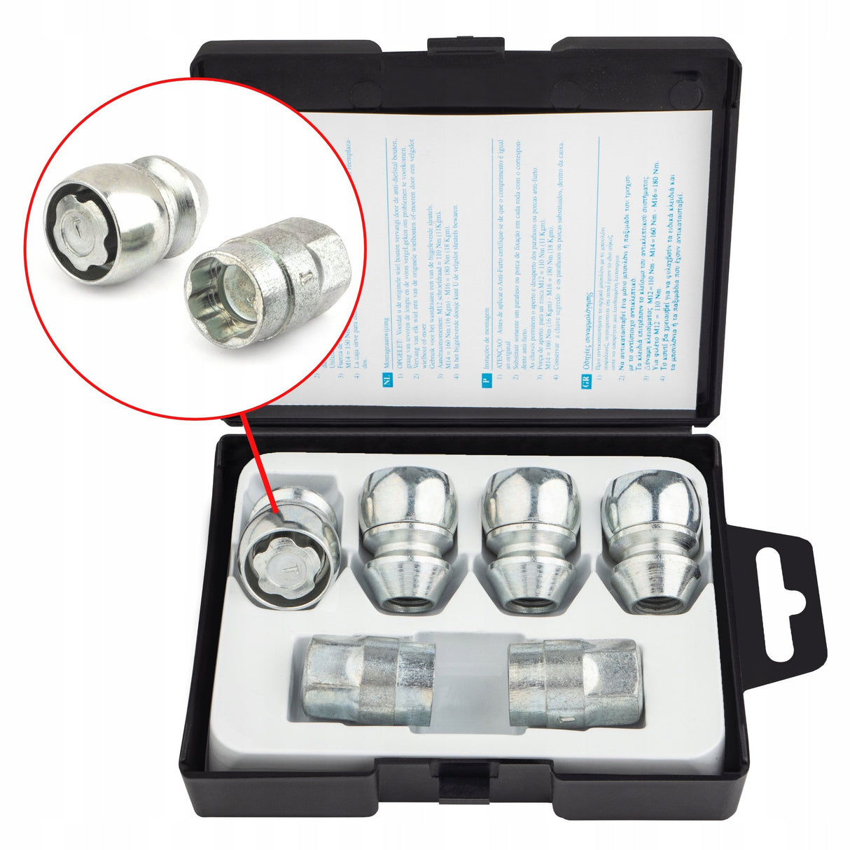 Farad - Nakrętki Zabezpieczające - M12x1.25x34mm - NISSAN INFINITI SUBARU