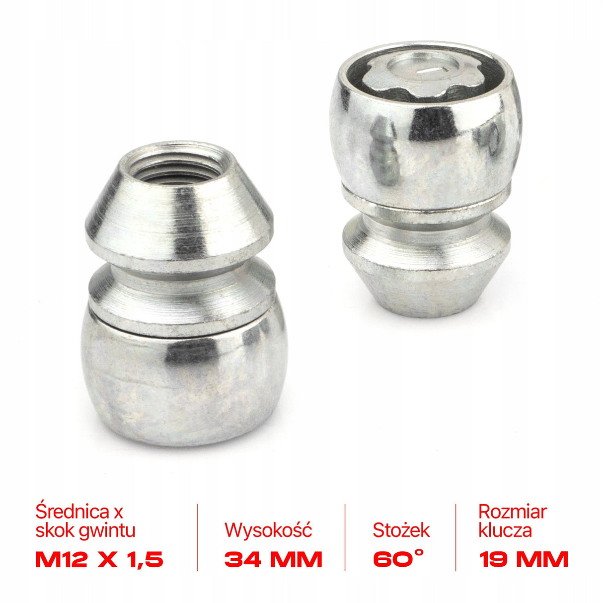 Farad - Nakrętki Zabezpieczające - M12x1.5x26mm - FORD VOLVO