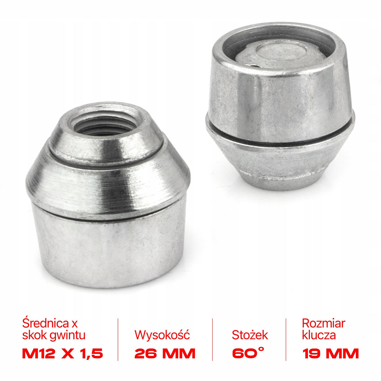 Farad - Nakrętki Zabezpieczające - M12x1.5x26mm - FORD VOLVO