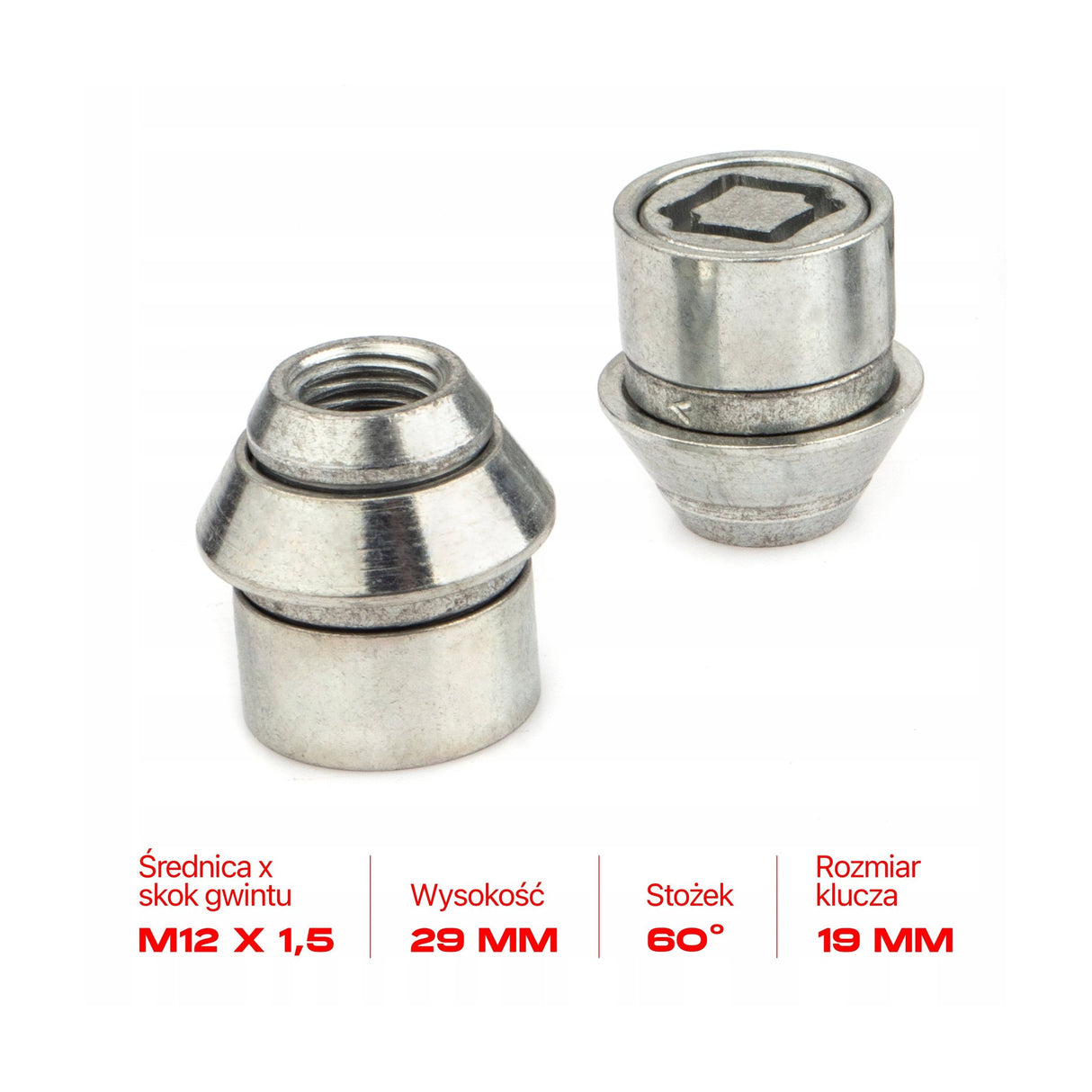 Farad - Nakrętki Zabezpieczające - M12x1.5x29mm - FORD