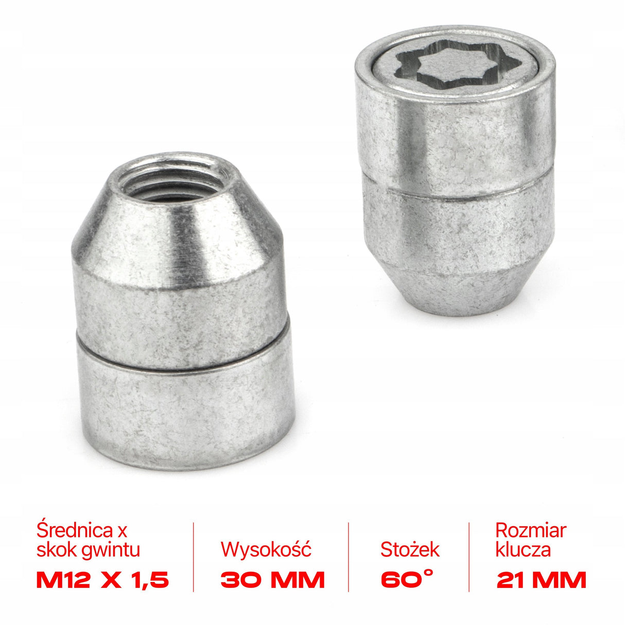Farad - Nakrętki Zabezpieczające - M12x1.5x30mm - HYUNDAI KIA MAZDA