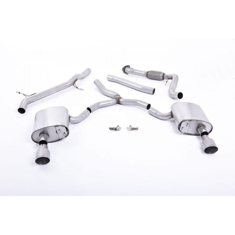 Milltek - Układ wydechowy Cat‑Back - A4 - B9 - 2.0 TFSI - Quattro