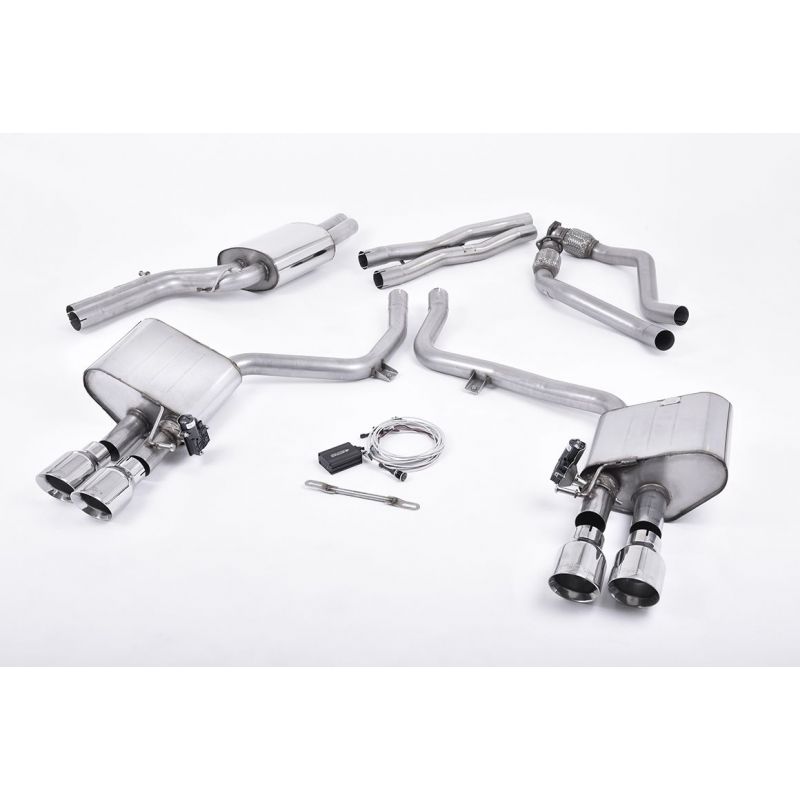Milltek - Układ wydechowy Cat-Back Valvesonic - S4 - S5 - B8 - 3.0 - V6T