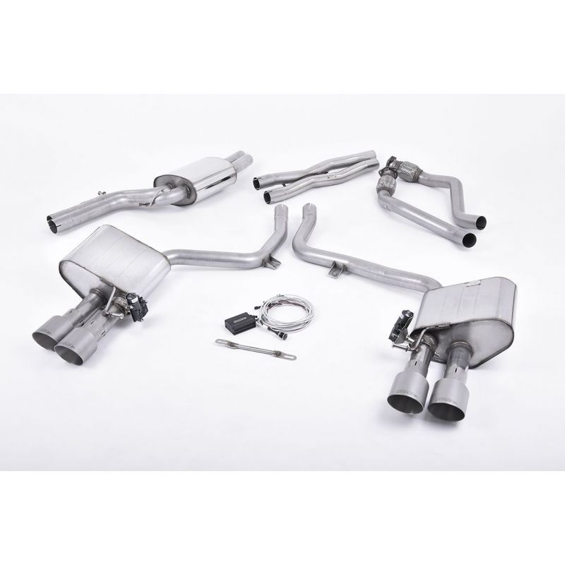 Milltek - Układ wydechowy Cat-Back Valvesonic - S4 - S5 - B8 - 3.0 - V6T